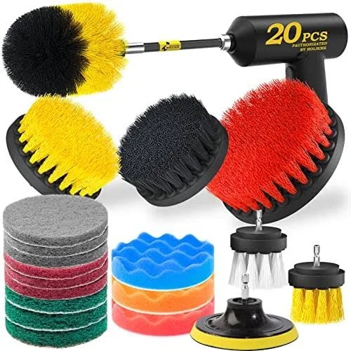 Stiff Hand Scrub Brushes for Cleaning Heavy Duty Utility Outdoor Scrub  Brush with Handle All Purpose Boat & Car Small Cleaning Brush & Bathroom