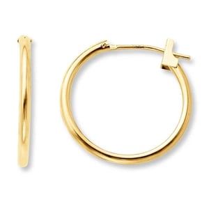 14K Yellow Gold Hoop Earrings: Secure, Durable & Elegant product image
