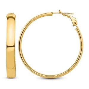 Stylish 14K Yellow Gold Hoop Earrings product image