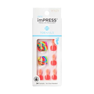 Impress Press-On Pedicure: Sugarpop Toenails with PureFit Technology and SuperHold Adhesive product image