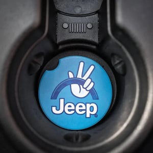 Jeep Cup Holder Coaster - Tie Dye Wrangler Design product image