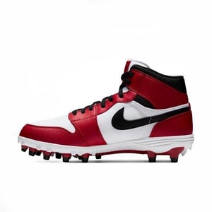 White Nike Air Jordan 1 Retro TD Football Cleats for Men product image