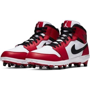 White Nike Air Jordan 1 Retro TD Football Cleats for Men product image