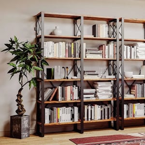Industrial Style 6-Tier Bookshelf for Home and Office Use product image