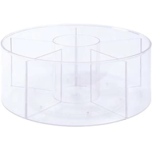 Clear Rotating Countertop Organizer for Bathroom and Cosmetics Storage product image