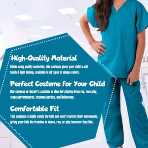 Teal Children's Scrub Set for Dress Up and Play product image