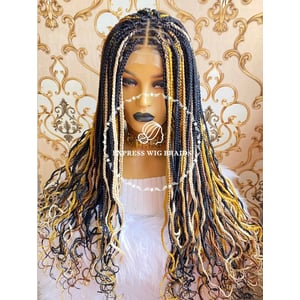 Medium Knotless Braids Wig with Virgin Hair Lace product image