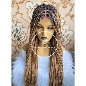 Natural-Looking Knotless Braid Wig, 28 Inches Long product image