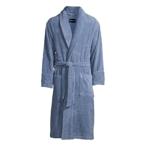 Lands' End Men's Calf Length Turkish Terry Robe - Small - Iceland Blue product image
