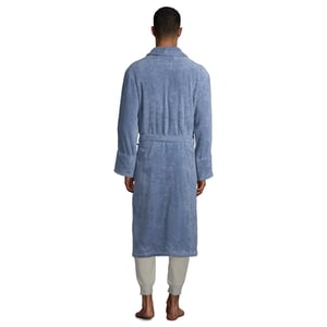 Lands' End Men's Calf Length Turkish Terry Robe - Small - Iceland Blue product image