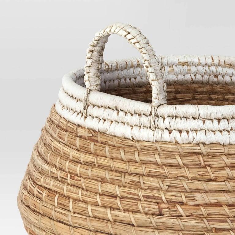 Large Cream-Colored Coiled Basket with Handles by Threshold product image
