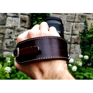 Handmade Leather Camera Wrist Strap for DSLR and SLR Cameras product image