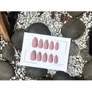 Pastel Lilac Purple Press-On Nails with Coffin Almond Shape product image