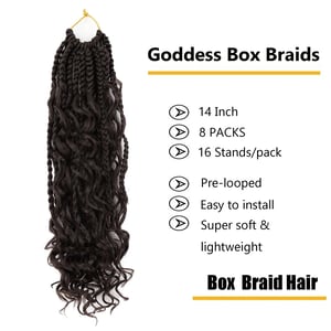 14 Inch Bohemian Goddess Box Braids with Curly Ends product image