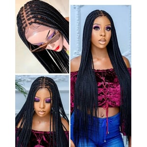 Natural-Looking Small Knotless Braids Wig product image