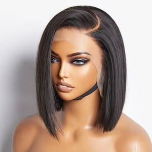 Stylish and Natural Looking Bob Wig with Pre-Bleached Lace Front product image