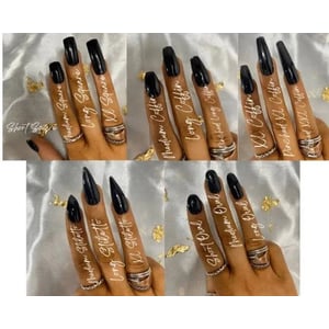Custom Black Press-On Nails product image