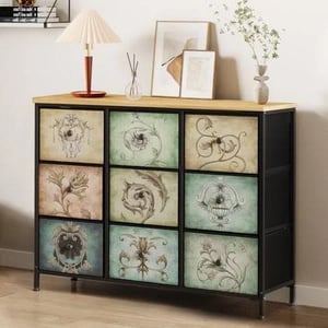 Multifunctional 9-Drawer Dresser for Bedroom and Nursery Storage product image