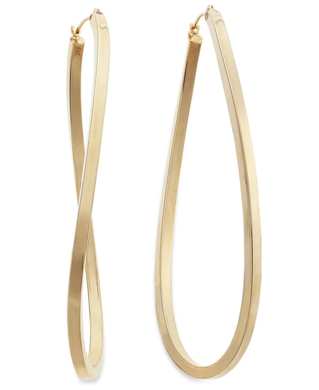 14K Gold Vermeil Figure 8 Hoop Earrings product image