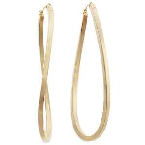Stylish 14K Gold Figure 8 Hoop Earrings product image