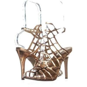 Stylish Rose Gold Strappy Heels for Comfort and Support product image