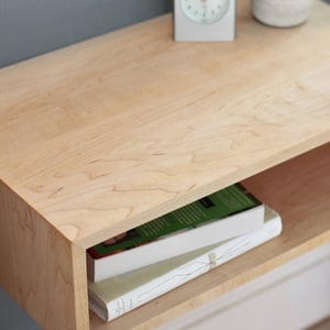 Handcrafted Maple Floating Nightstand with Drawer product image