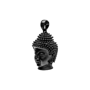 Stylish Buddha Pendant Necklace in 18K Black Gold product image