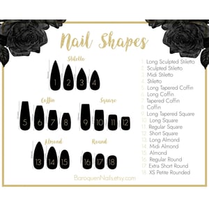 Matte Black Fake Nails Set with Custom Sizing and Long-Lasting Wear product image