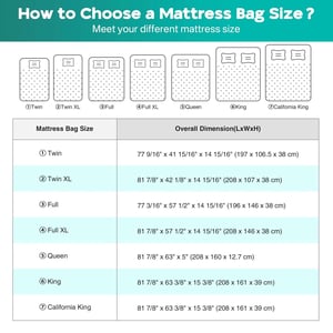Heavy Duty Waterproof Mattress Bag for Moving and Storage product image