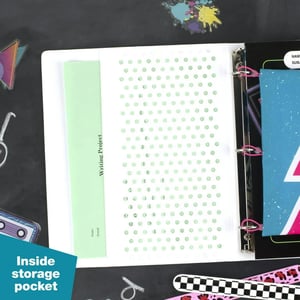 Colorful Trapper Keeper Binder Bundle with Rainbow Bubbles Design product image