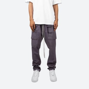 Relaxed Fit Grey Cargo Pants with Drop Crotch product image