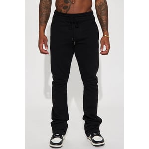 Comfortable Men's Skinny Flare Sweatpants in Black product image
