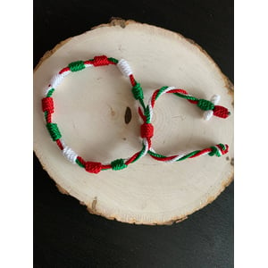 Handmade Mexican Flag Colors Friendship Bracelet product image