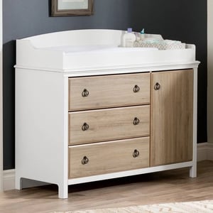 Two-Tone Convertible Nursery Changing Table Dresser with Storage product image