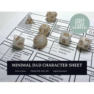Minimal DnD Character Sheet for Easy Campaign Management product image
