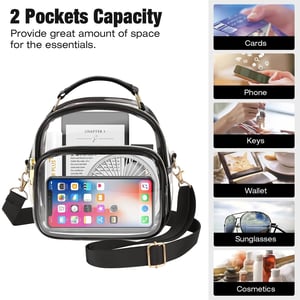 Stadium-Approved Clear Crossbody Bag with Adjustable Strap product image