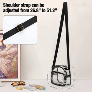 Stadium-Approved Clear Crossbody Bag with Adjustable Strap product image