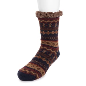 Cozy Men's Slipper Socks with Faux Shearling Lining product image