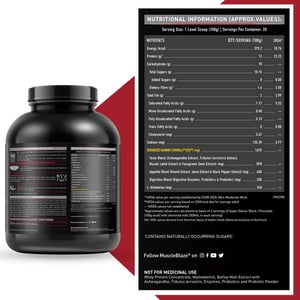 MuscleBlaze Super Gainer Black: Chocolate-Flavored Weight Gain Supplement for Muscle Building and Recovery product image