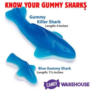 Müttenberg Candy Gummy Killer Sharks in Bulk (6.60lb Bag) - Novelty Aquatic Treat with Visual Appeal product image