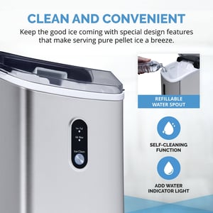NewAir Countertop Nugget Ice Maker - 26 Lbs/Day, Compact and Fast product image