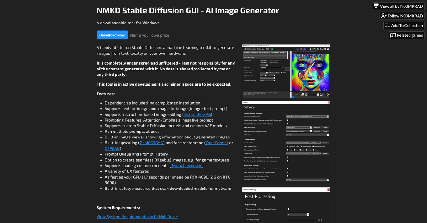 NMKD Stable Diffusion company image