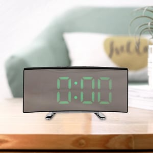 Curved LED Display Digital Alarm Clock with Temperature Display and Night Mode product image