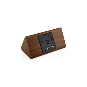 Modern Wooden Alarm Clock with LED Display and Voice Control product image