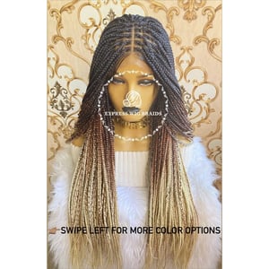 Long Knotless Braids Wig with Full Virgin Hair Lace product image