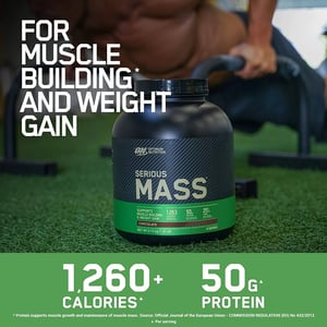 Serious Mass Strawberry: High-Calorie Weight Gainer with 50g Protein product image