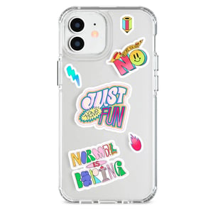 Customizable Clear iPhone 12 Case with Mood Stickers product image