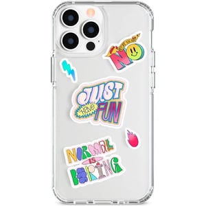 Colorful Mood Sticker Pack for iPhone 13 Pro Clear Case product image