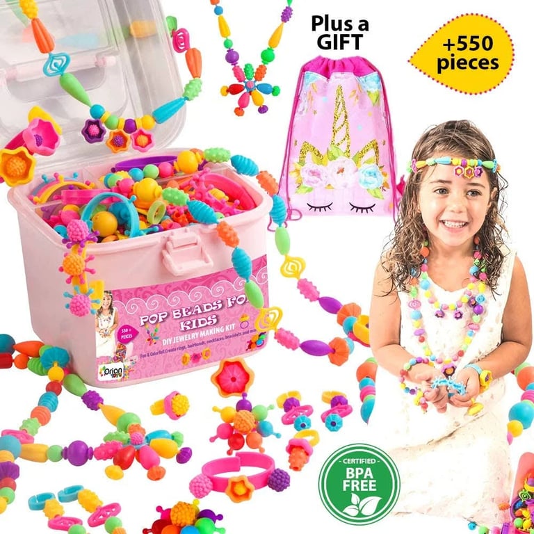 Colorful Pop Beads Bracelet Making Kit for Girls product image