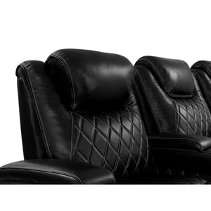 Ultra-Comfortable Leather Theater Recliner with Power Lumbar Support and Cup Holder product image